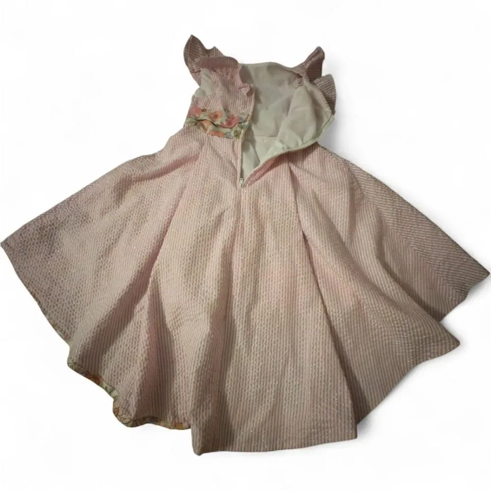 Rare Editions Pink and Floral Kids Dress